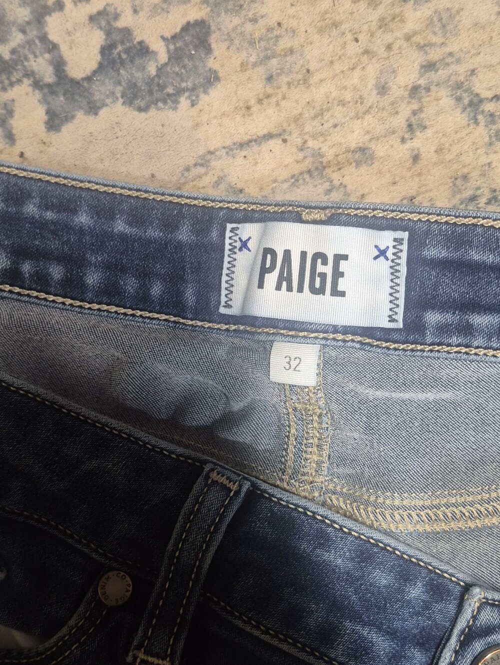 PAIGE Blue Skinny Faded Jeans. Hoxton Ankle Jeans. Super Soft Stretch. - Picture 4 of 7